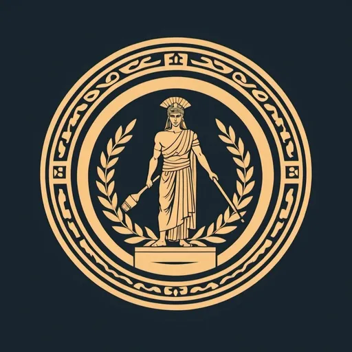 Prompt: buatkan logo simple monoline bertema ancient greece obor yang mengandung visi yaitu solidaritas, menumbuhkan  sikap inisiatif, tanggung jawab serta komunikatif
