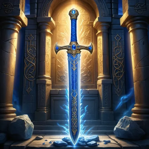 High-quality, detailed illustration of the sword The...