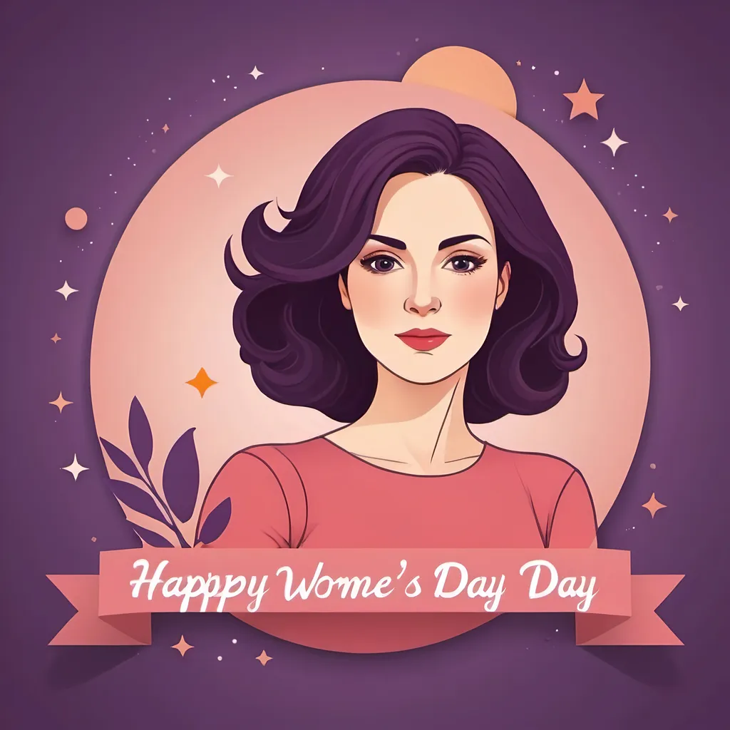 Prompt: create a background tha resemble women's day with space to wright some mesage 
