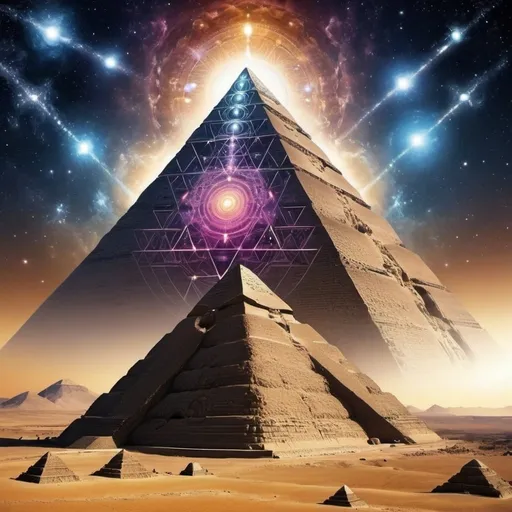 Prompt: galaxies pyramids sacred geometry 
sky anunnaki

