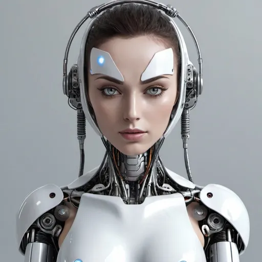 Prompt: robot woman