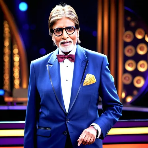 Prompt: Amitabh Bachchan in KBC