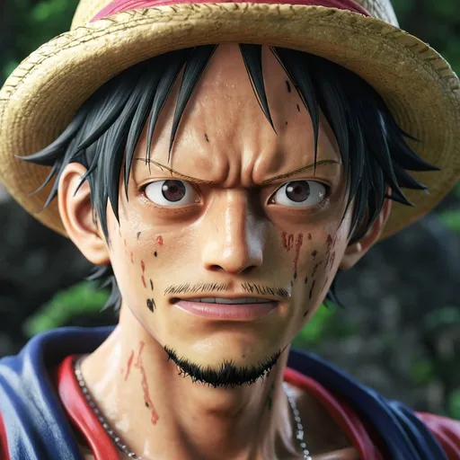 Prompt: Luffy from anime one piece realistic 4k