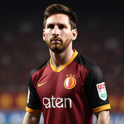 Prompt: Galatasaray's jersey with Messi, 8K,Full HD
