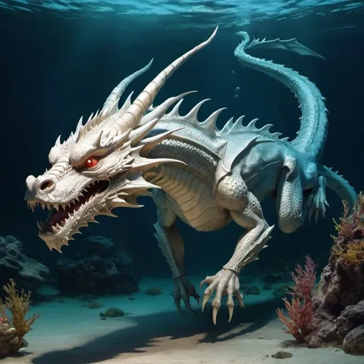 Prompt: A dragon that can live underwater
