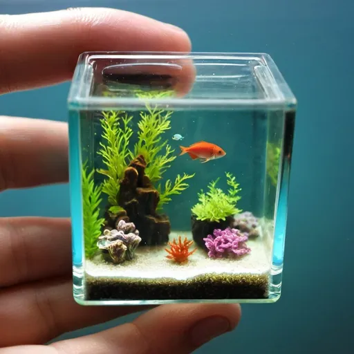 Prompt: teeny tiny aquarium

