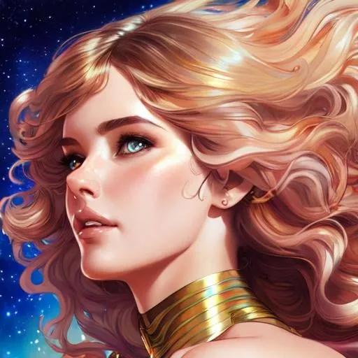 Prompt: barbarella women posing. highly detailed. wavy hair. realistic photo. colorful. 4k art by artgerm and greg rutkowski and alphonse mucha