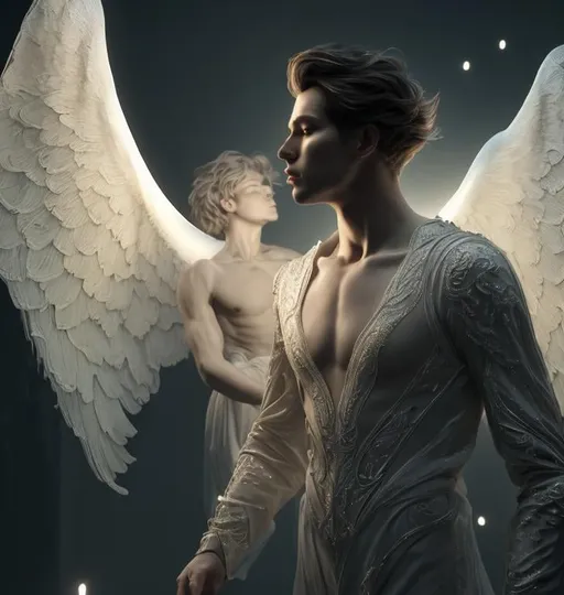 Prompt: mirror reflecting a male angel

Elegant, ethereal, graceful,

HDR, UHD, high res, 64k, cinematic lighting, special effects, hd octane render, professional photograph, studio lighting, trending on artstation. 