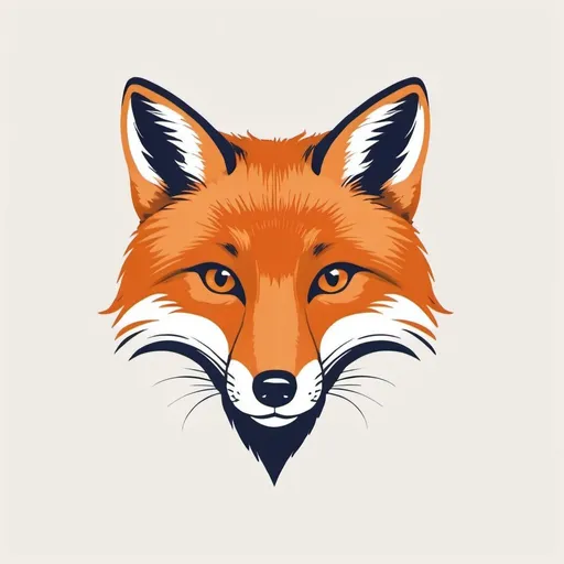 Prompt: a fox face for a sales logo