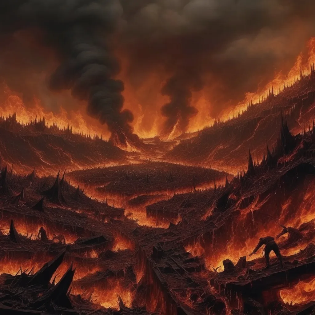 Prompt: show me a realistic picture of what hell looks like