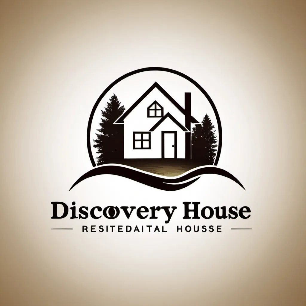 Prompt: please help me create a logo for a men's residential addiction recovery sober living house called, "DISCOVERY HOUSE." 