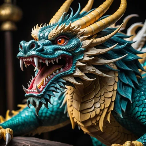 Prompt: The ever regal Chinese Dragon in full majestic attacking appearance. Glowing eyes, intricate details of scales, limbs and talons. Perfect composition, vivid majestic colors, epicanthic fold, cinematic, panoramic, atmospheric, moody, 64 megapixels, ultra HDR, hyperrealistic, extensive Unreal rendering, Nikon Z7ii, Nikkor 85mm f/1.8 1/250 ISO400