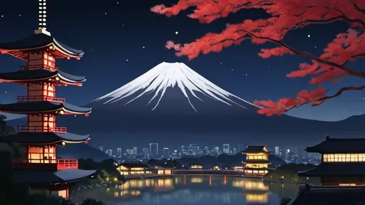 Prompt: 日本のアニメ風イラスト、夜の街、暖かい照明、リラックスした雰囲気
