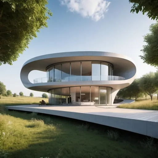 Prompt: A futuristic sustainable energy house that has never been discovered