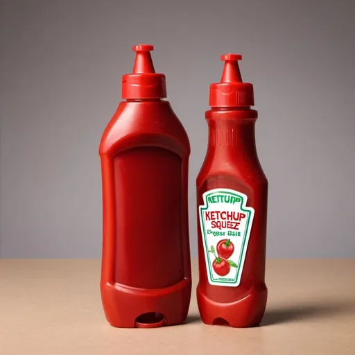 Prompt: ketchup plastic squeeze bottle