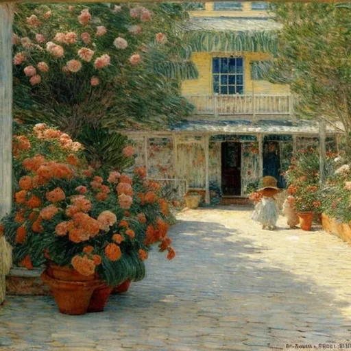 Prompt: (style of childe hassam)