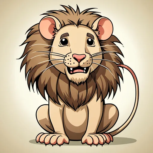 Prompt: cartoon rat lion