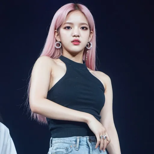 Prompt: Rose of blackpink at stage