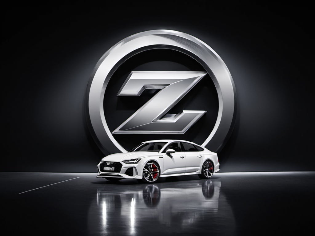 Prompt: An Z Logo  behind An Audi RS7  side wiew ,  2048x1152 4k   