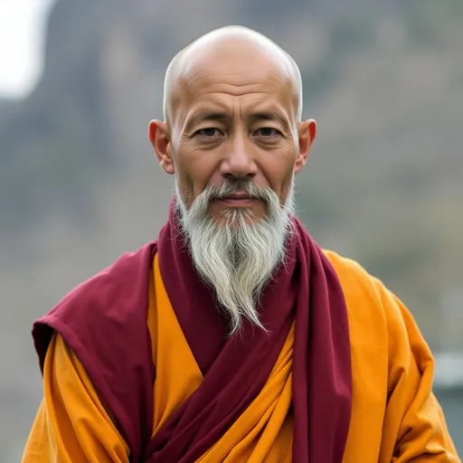 Prompt: Basic Information

Full Name: Lama Tsering

Age: 75 (appears younger due to his spiritual practice)

Species: Human

Occupation: Lama (Buddhist Monk), Frequency Shifter


Appearance:

Height: 5'7"

Build: Lean and agile

Eyes: Deep brown, often filled with calm and wisdom

Hair: Shaved head with a light gray beard

Clothing: Traditional Buddhist robes, usually in shades of saffron and maroon