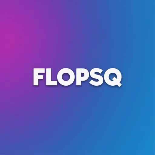 Prompt: "Image carrée pour photo de profil TikTok. Fond avec un dégradé fluide du violet au bleu. Au centre, le mot FLOPSQ en majuscules, écrit avec une police moderne et épaisse. Texte blanc avec une légère lueur ou ombre portée pour bien ressortir sur le fond. Style minimaliste mais percutant, bien centré et équilibré visuellement. Pas d'autres éléments ni détails."

