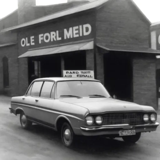 Prompt: old Ford retro photo