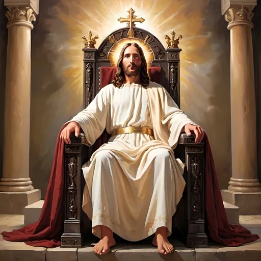 Prompt: Jesus in throne