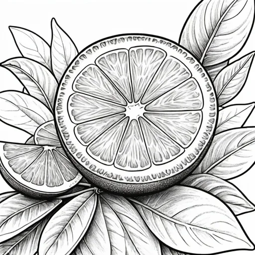 Prompt: coloring book page of a "lime"
