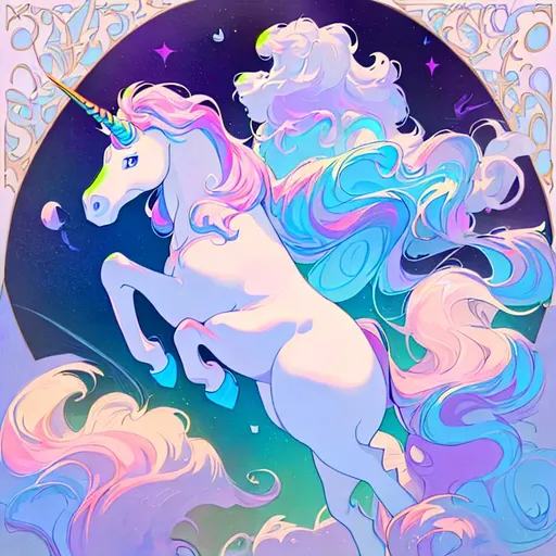 Prompt: A unicorn inspired by "The Last Unicorn".