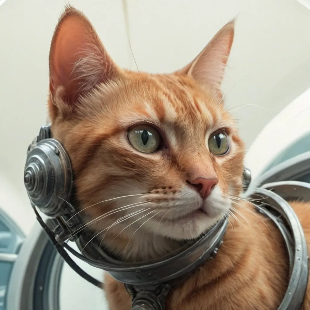 Prompt: cat on a spaceship, science-fiction, pulp style