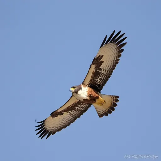 Prompt: White-throated Hawk
Buteo albigula flying