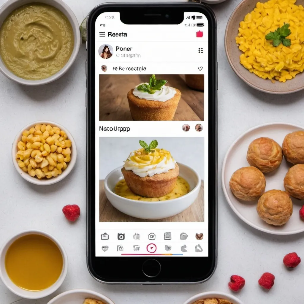 Prompt: generame un layout para poner una foto para una receta para un post de instagram