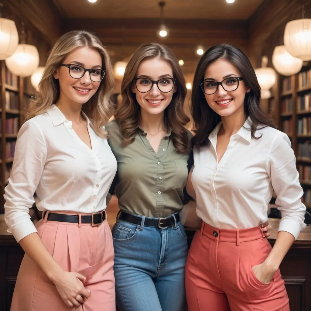 Prompt: cute smart women
