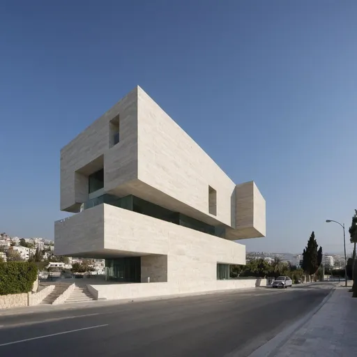 Prompt: A contemporary museum for Mario’s Tokas composer in Limassol. 