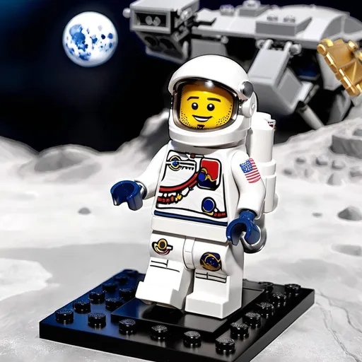 Prompt: an astronaut on the moon