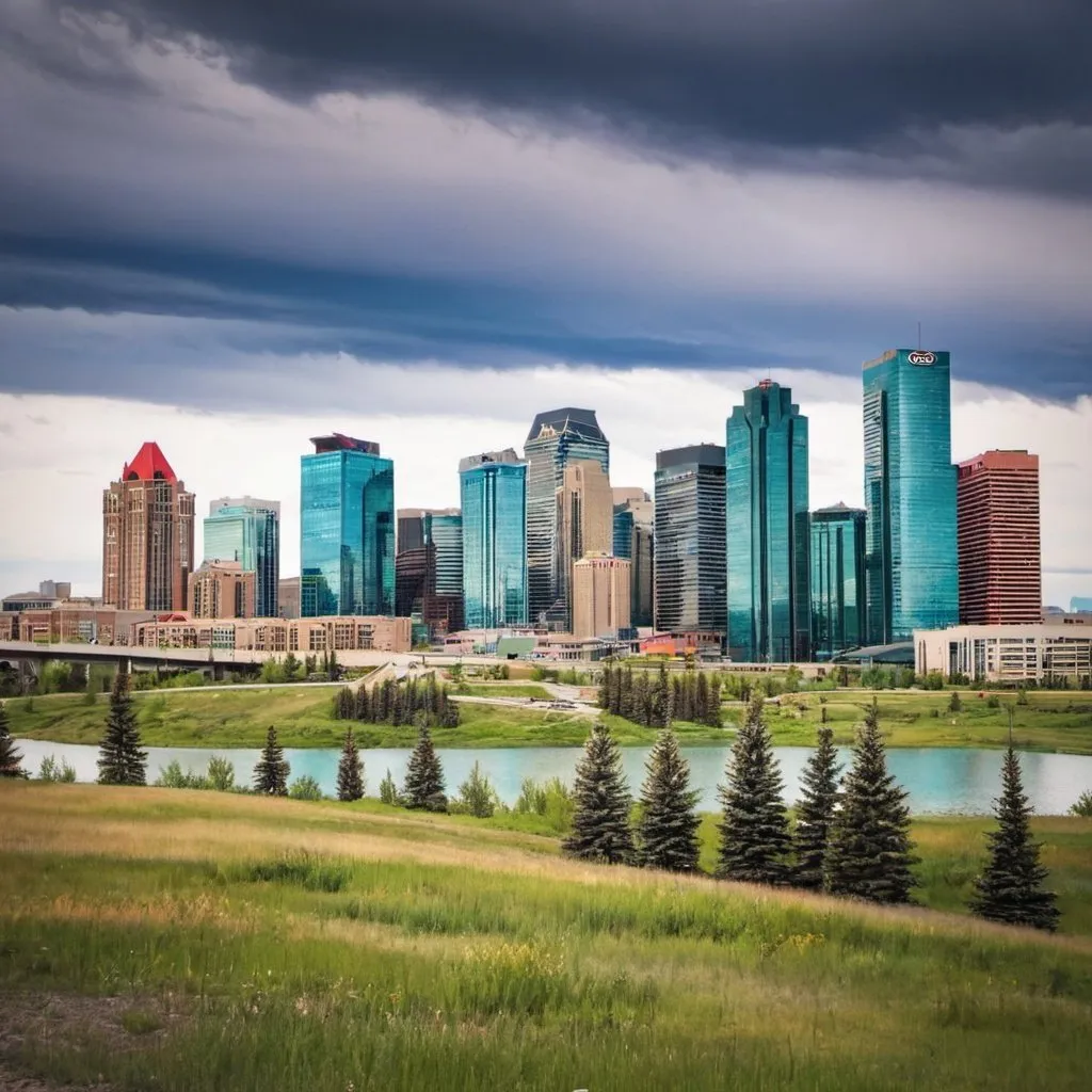 Prompt: a landscape picture of the city of Calgary, Canada