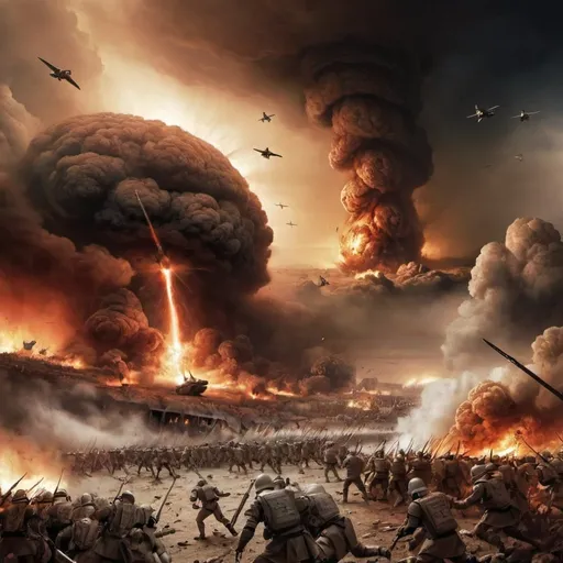 Prompt: the battle of Armageddon