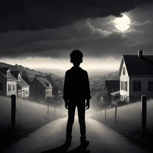 Prompt: Chapter 1: The Shadow of Fear
In a quaint town nestled between rolling hills, there lived a young boy named Alex. Despite his bright mind and kind heart, Alex was plagued by fears that held him back from realizing his true potential. Whether it was fear of failure, rejection, or the unknown, these shadows followed him like dark clouds.
