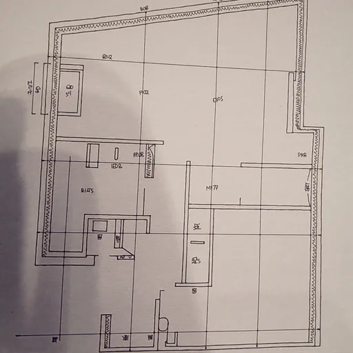 Prompt: Blueprint, detailed floor plan of an efficient studio apartment, optimized space usage, modern design, open concept layout, multi-functional furniture, clear measurements, minimalist aesthetic, harmonious flow, soft muted blue tones, professional presentation, architectural features highlighted, precise lines, ultra-detailed, clean and sharp, ideal for urban living.
