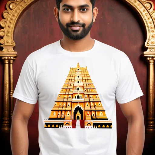 Prompt: create t shirt with tirupathi balaji unique picture


