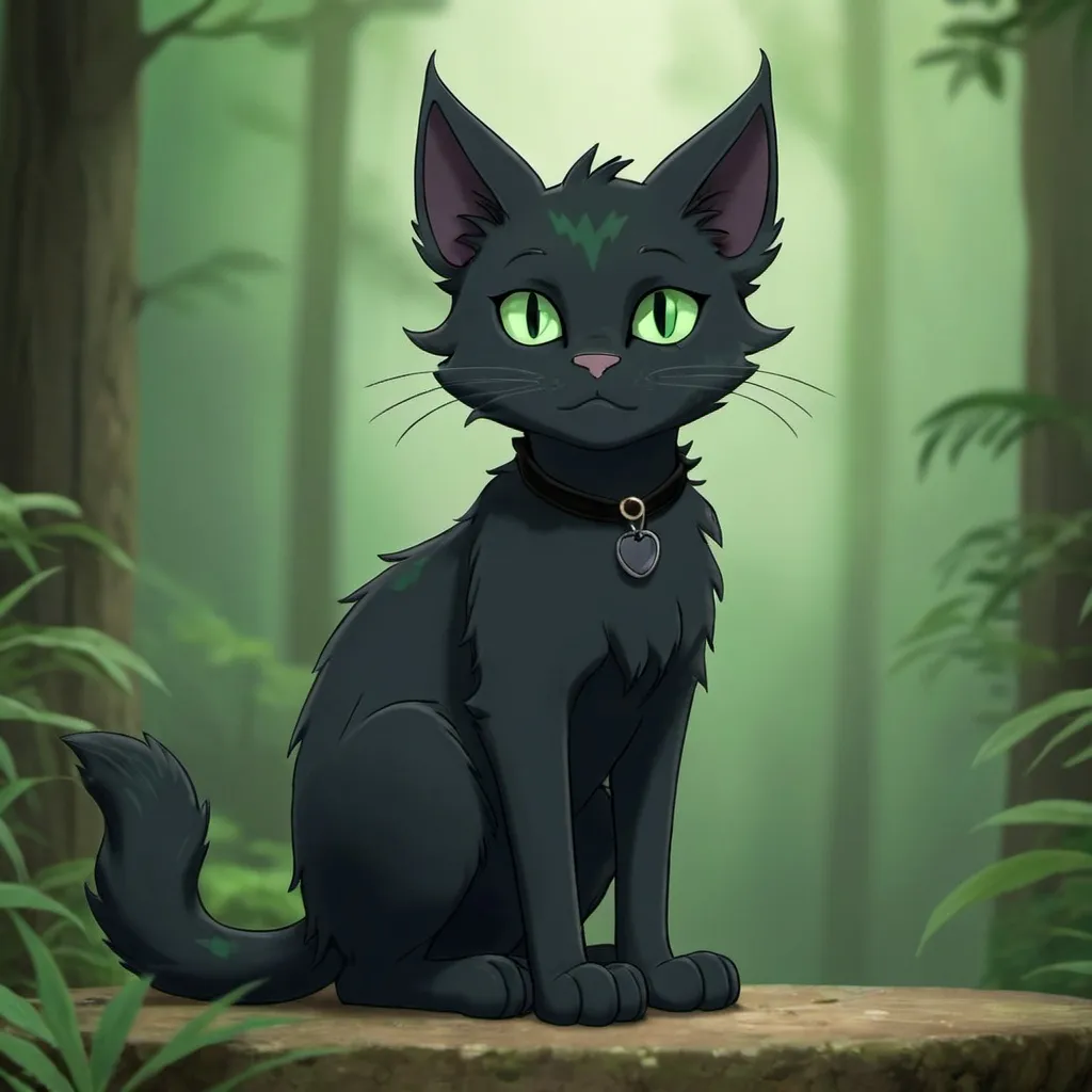 Prompt: HollyLeaf from Warrior Cats, in Studio Ghibli style