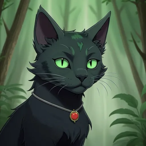 Prompt: HollyLeaf from Warrior Cats, in Studio Ghibli style