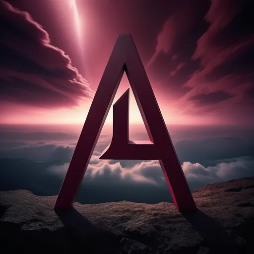 Prompt: (burgundy lambda sign) illuminated in a dramatic night sky,, (vibrant contrast) against a twilight backdrop, evoking a mysterious and heroic ambiance, glowing with soft yet powerful light, (high quality) portrayal of the intense emotion and allure.