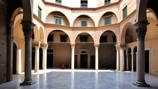 Prompt: cortile interno di un palazzo dell'antico egitto