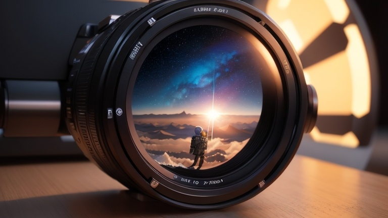 Prompt: ✦ Living is cosmic — time, space, and creativity collide in art, graphics, animation, and music. Each experience flips into pure creation, raw imagination, and endless discovery.  ## 🎨 Preset Universal Ninja
- Golden Ratio, Rule of Thirds
- DSLR full-frame (35mm o 50mm f/1.12, dron 24mm f/1.12 para tomas aéreas)
- Cinematic depth of field
- Glossy ultra-realistic rendering
- 16:9 panoramic
- 4K, 8K, UltraDetail, print-ready