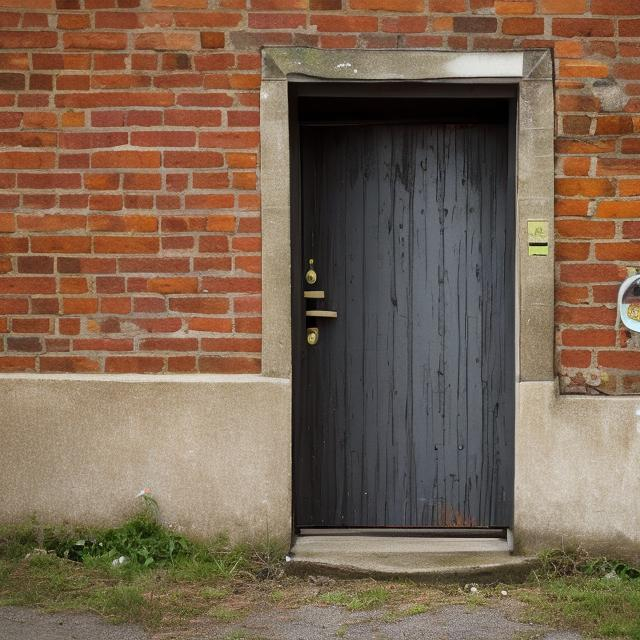 Prompt: a closed door with someone knocking to go in