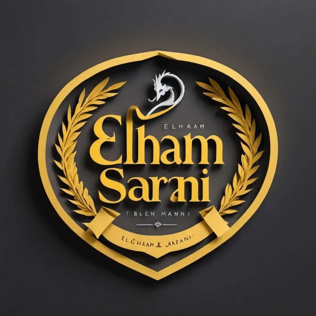 Prompt: یه لوگو واسه شغل طراح گرافیک  لوگو  به رنگ طوسی زرد به نام برند  Elham Sarani