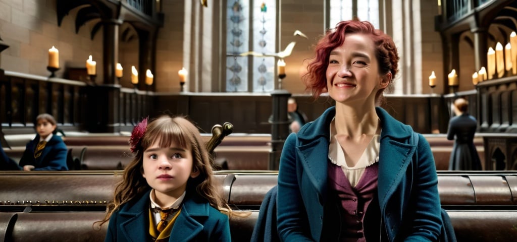 Prompt: mather and daughter in fantastic beast movie