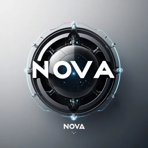 Prompt: Generate an AI image for a futuristic technology startup named "Nova". The image should prominently feature the company name "Nova" in a sleek, modern font. Below the name, include the tagline "From Insight to Interaction" in an elegant style. The background should convey a sense of innovation and advanced technology