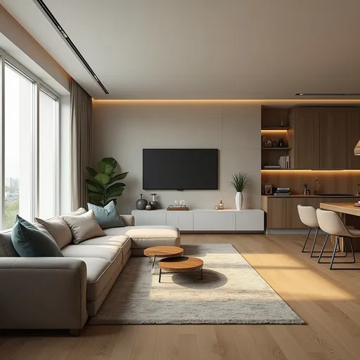 Prompt: vidio interior set rumah ,ruang tamu,kamar ,dapur 
